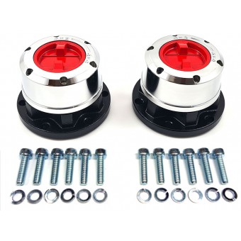 Suzuki Jimny Steel Manual Locking Free Wheeling Hubs - Chrome