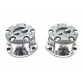 Suzuki SJ413 Samurai Vitara Steel Manual Locking Free Wheeling Hubs - Silver