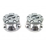Suzuki SJ413 Samurai Vitara Steel Manual Locking Free Wheeling Hubs - Silver