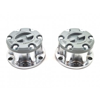 Suzuki SJ413 Samurai Vitara Steel Manual Locking Free Wheeling Hubs - Silver